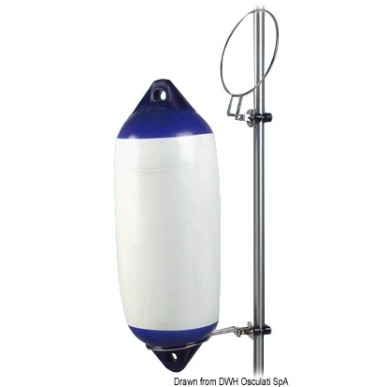Porte pare-battage double repliable inox 210 mm | EAN 8033137119996 Ref 33.112.20