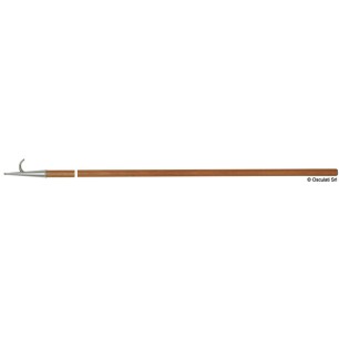 
Gaffe laiton chromé + bois 200 cm 
