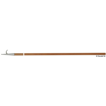 
Gaffe laiton chromé + bois 260 cm 
