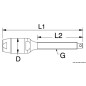 
Terminal fileté  Ø 6 mm 
