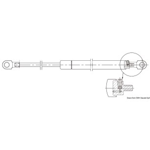 
Ressort  gaz AISI 316 752 mm 120 kg 
