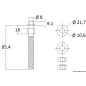 
Fermeture verticale escamotable blanc 
