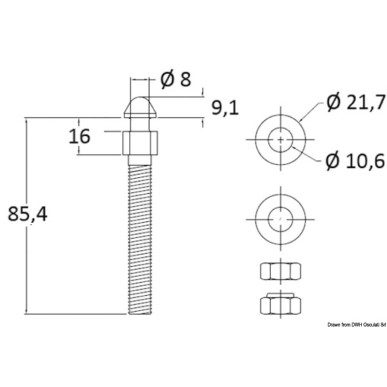 Fermeture verticale escamotable blanc | EAN 8033137211676 Ref 38.109.01