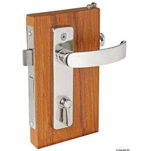 
Serrure pour WC et cabines droite interne, gauche externe
