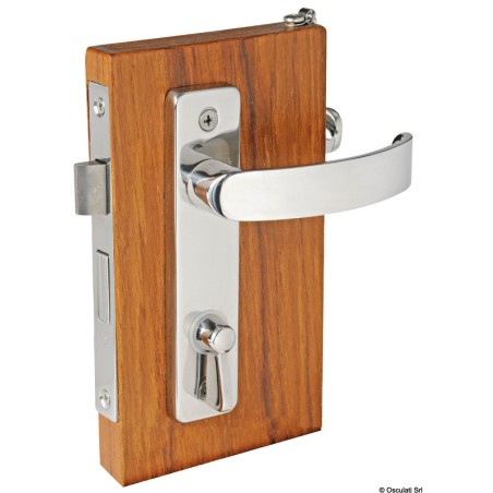 
Serrure pour WC et cabines droite interne, gauche externe
