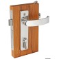 
Serrure pour WC et cabines droite interne, gauche externe
