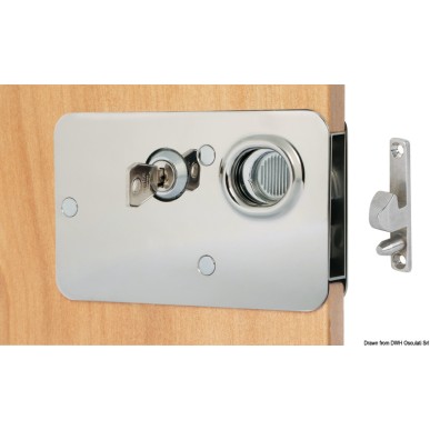 Serrure laiton chromé 134 x 80 mm | EAN 8033137016417 Ref 38.132.05