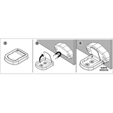 Arrêt de porte magnétique fil | EAN 8033137226298 Ref 38.155.80