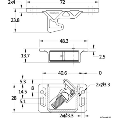 Fermeture poussée + crochet Grabber Ref 38.167.01