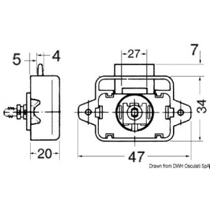 
Mini déclic  bouton laiton chromé 16 mm 
