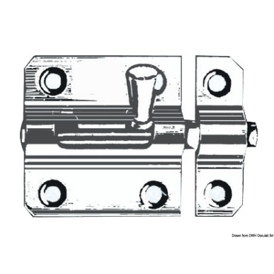 Targette obturateur laiton chromé moulé 60 mm | EAN 8033137128028 Ref 38.188.19