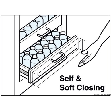Guide rembourré Soft-close p. tiroirs 455-450 mm | EAN 8033137211942 Ref 38.273.18