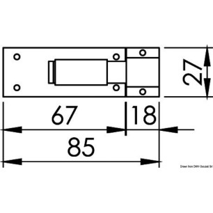 
Loquet inoxpoli 85x27 mm 
