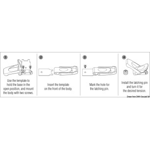
Fermeture  levier acier inox 100 x 32 mm 
