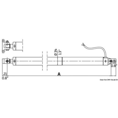 Actionneur Ulysses 24 V 300 mm | EAN 8033137128950 Ref 38.370.44