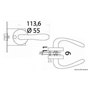 
Serrure anti-vibration 110 x 13 mm 
