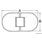 
Charnière  retournemenr 2 mm 84x30 mm 
