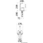 
Boîtier  levier simple monomoteur chromée B501CH 

