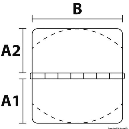 
Mega charnière moulée AISI316 63x63x127 mm 
