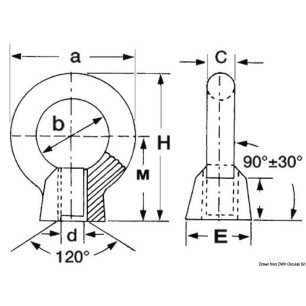 
Ecrou  œil femelle AISI316 32,6 mm 
