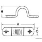 
Pontet AISI316 poli 47x14 mm 
