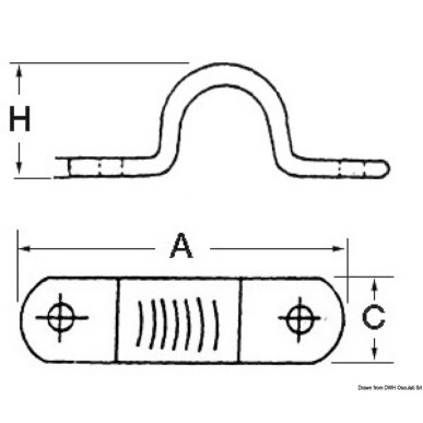 Pontet AISI316 poli 47x14 mm | EAN 8033137048890 Ref 39.319.00