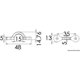 
Pontet inox 8x63 mm 
