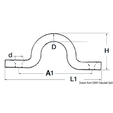 Pontet inox 8x63 mm | EAN 8033137048791 Ref 39.322.08