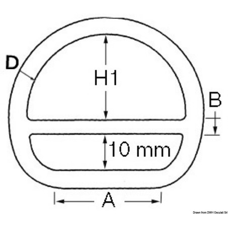
Anneau demi-rond  barette 5x45 mm 
