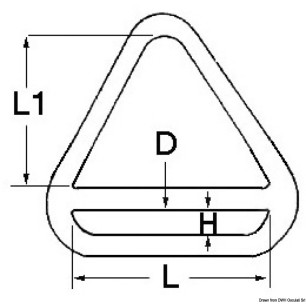 
Anneau triangulaire  barrette 8x50 mm 

