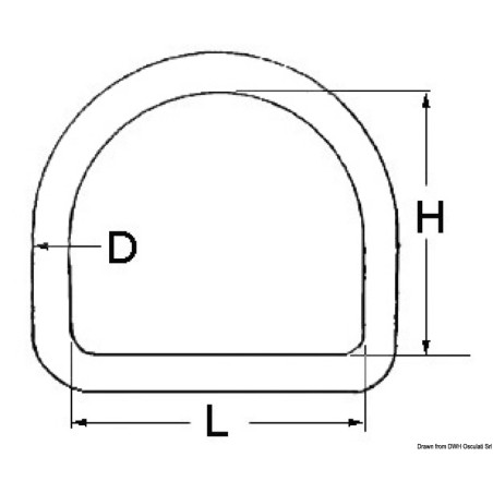 
Anneau demi-rond 5x25 mm 

