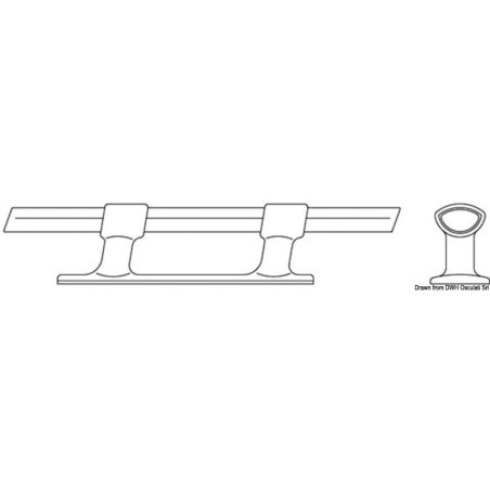 
Taquet laiton chromé et acajou 210 mm 
