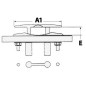 
Taquet rétractable AISI316 poli miroir 305/285 mm 
