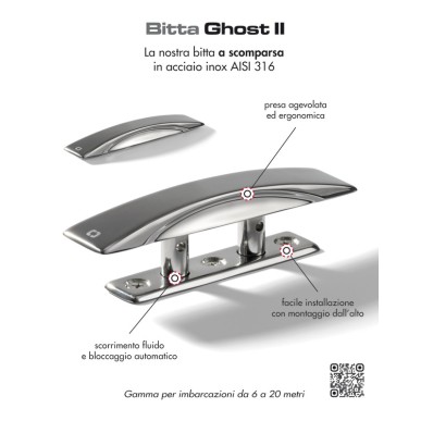 Bitte escamotable Ghost II 160 mm inox poli | EAN 8033137198144 Ref 40.155.16