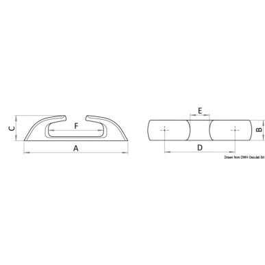 Chaumard droit inox Capri 150 mm | EAN 8033137132889 Ref 40.303.15