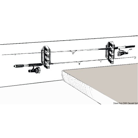
Support 5 cannes  pêche 285x54 mm 
