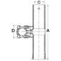 
Porte-canne AISI316 p. tubes 30/35 mm 
