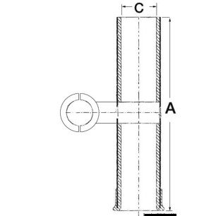 
Porte-canne ULTRA AISI316 p. tubes 22/25,4 mm 
