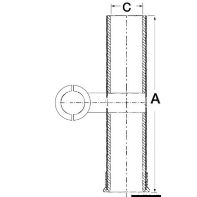 Porte-canne ULTRA AISI316 p. tubes 22/25,4 mm | EAN 8033137133862 Ref 41.167.57