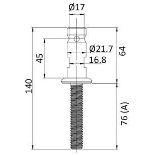 
Base chandelier AISI316 25 x 1,5 mm 
