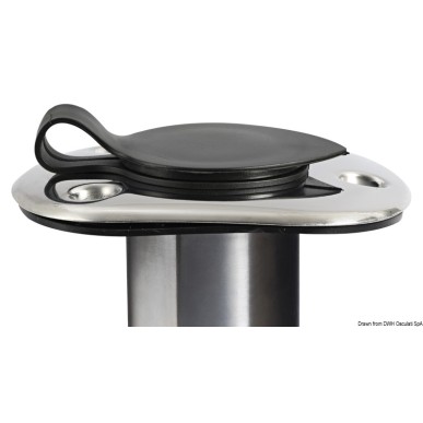 Porte-canne encastrer inox 42 mm 90+  Ref 41.211.72