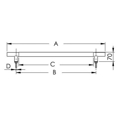 Main-courante Deluxe AISI316 450 mm | EAN 8033137135484 Ref 41.912.15