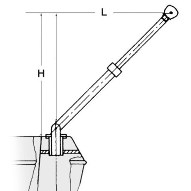 Bossoir télescopique 180 kg par paire | EAN 8033137056338 Ref 42.354.00