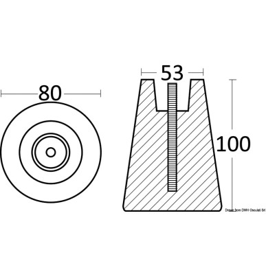 Anode de mouillage | EAN 8033137135682 Ref 43.005.01