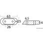 
Anode en U magnésium p. Yamaha 4/70 HP 
