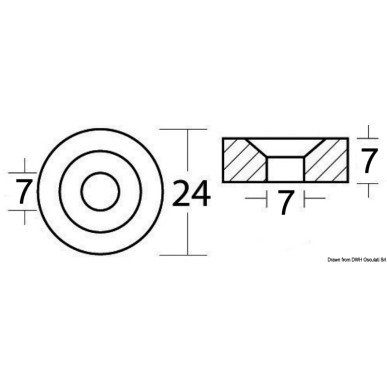 Rondelle aluminium 24x6,5 | EAN 8033137136740 Ref 43.239.14