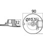 
Anode magnésium plaque moteur 200/350 HP 
