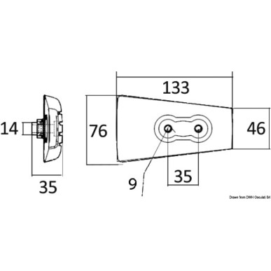 Anode aluminium p. Volvo Penta DP 3863206/3588746 | EAN 8033137139697 Ref 43.554.33