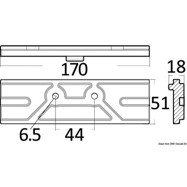 Anode plaque magnésium Mercury/Mariner 150 HP | EAN 8033137138867 Ref 43.434.32