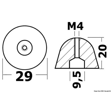 Anode Bow Truster Ø 29 x 20 mm | EAN 8033137139062 Ref 43.516.00